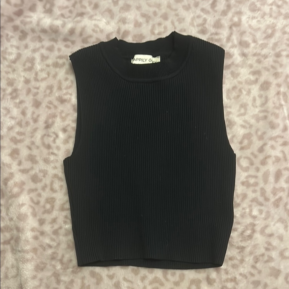 Women's Black Sleeveless top